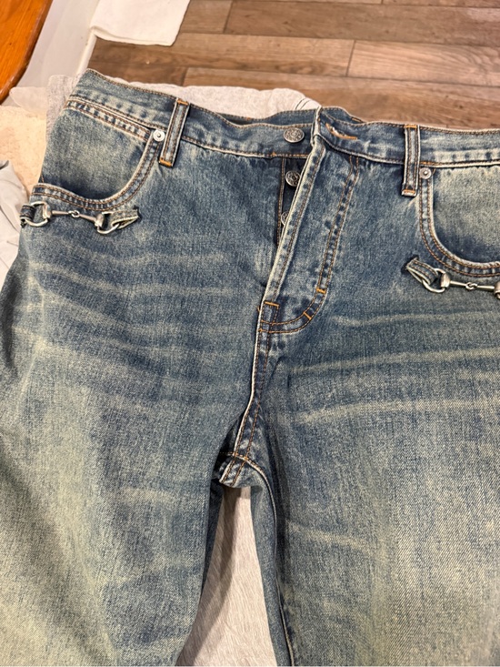 Gucci Other - Gucci Washed Blue Denim Jeans with Signature Hardware